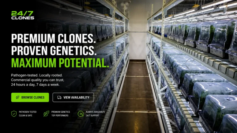 Virus-tested cannabis clones at 24/7 Clones